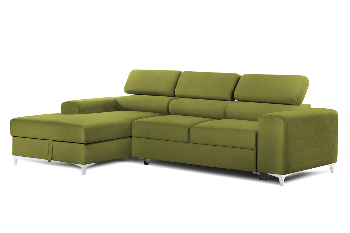 Colțar Extensibil LOFT NEW, cu lada depozitare, tetiere reglabile, 290x170x95 cm Prestige Home