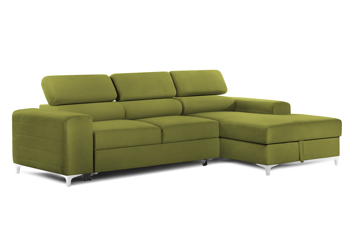 Colțar Extensibil LOFT NEW, cu lada depozitare, tetiere reglabile, 290x170x95 cm Prestige Home