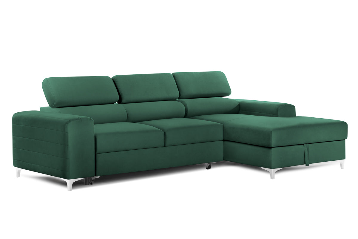 Colțar Extensibil LOFT NEW, cu lada depozitare, tetiere reglabile, 290x170x95 cm Prestige Home