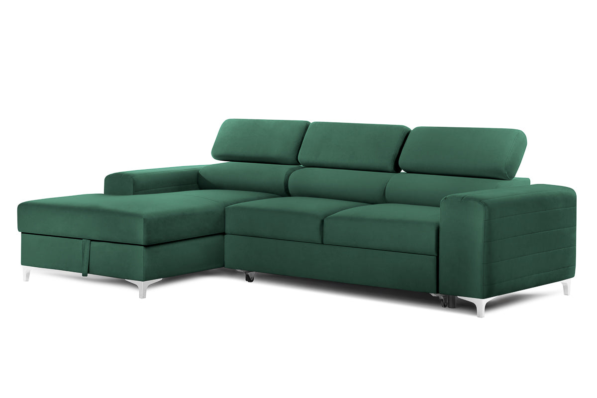 Colțar Extensibil LOFT NEW, cu lada depozitare, tetiere reglabile, 290x170x95 cm Prestige Home
