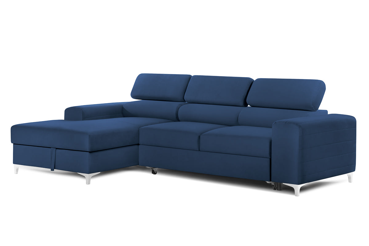 Colțar Extensibil LOFT NEW, cu lada depozitare, tetiere reglabile, 290x170x95 cm Prestige Home