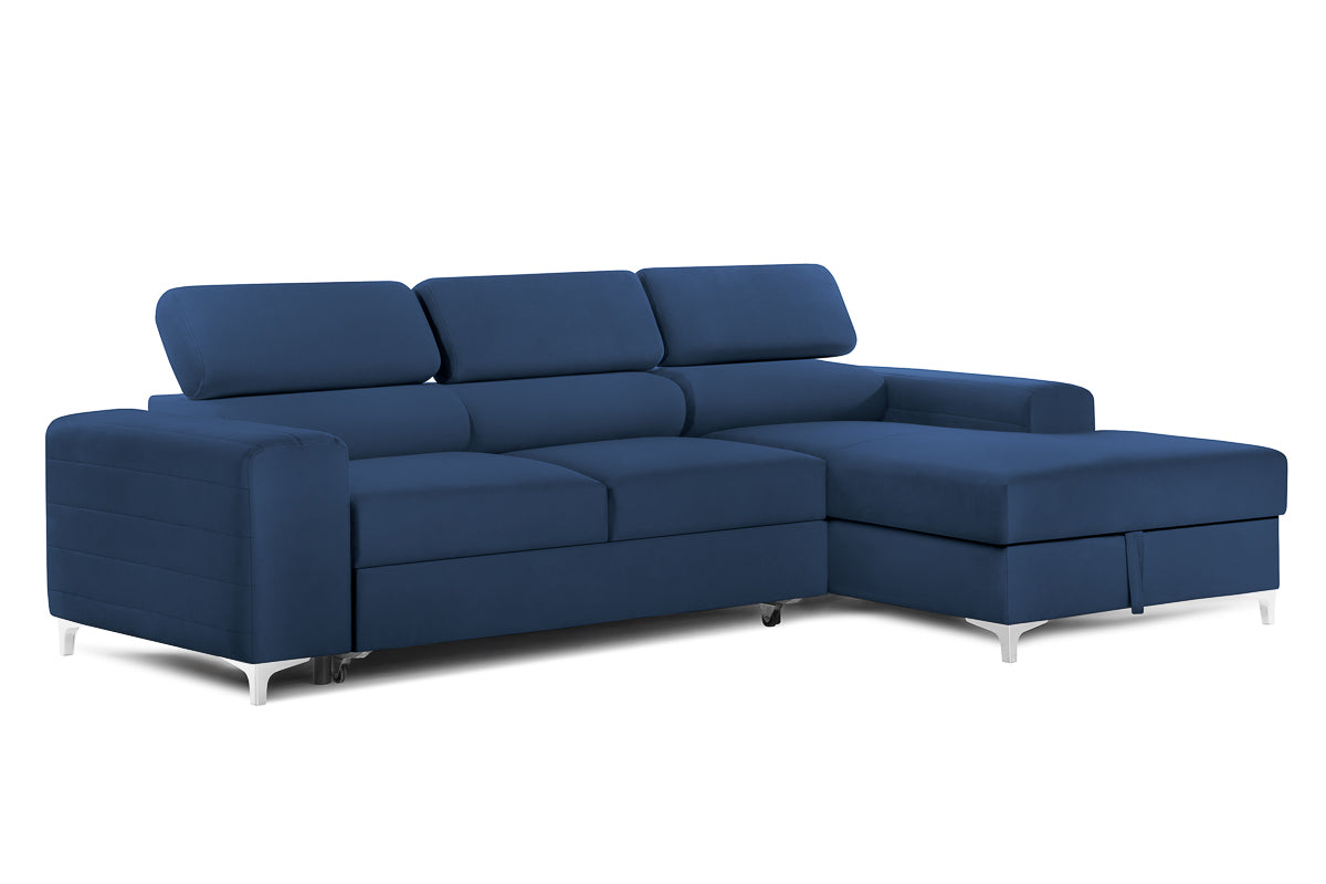 Colțar Extensibil LOFT NEW, cu lada depozitare, tetiere reglabile, 290x170x95 cm Prestige Home