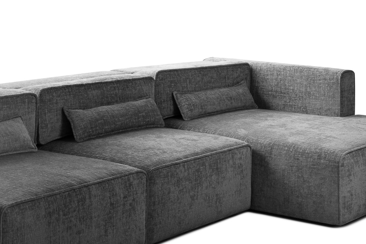 Colțar Extensibil 5 locuri ZANETTO, cu ladă de depozitare, 340x157x70 cm Prestige Home