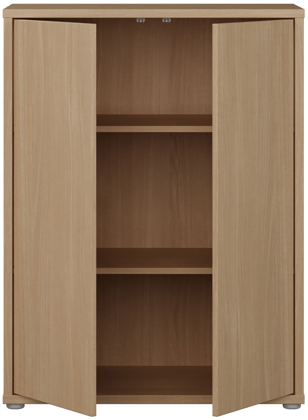 Comodă Alice Springs cu 2 uși, stejar, 74×99×41 cm, Push-to-Open Arboteca
