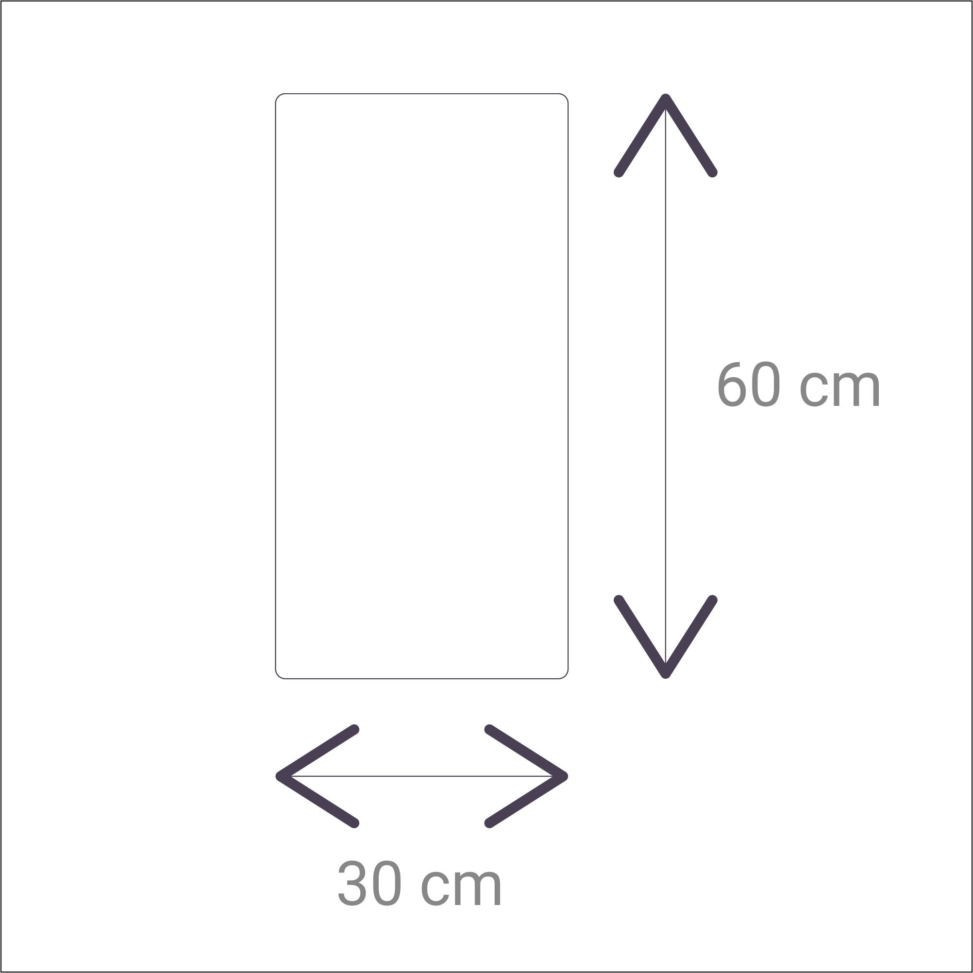 Panou decorativ tapitat albastru 30 x 60 cm Arboteca