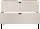 Dulap sub chiuvetă Lucera, crem, 80×60×32 cm, cu sertar și picioare metalice Arboteca