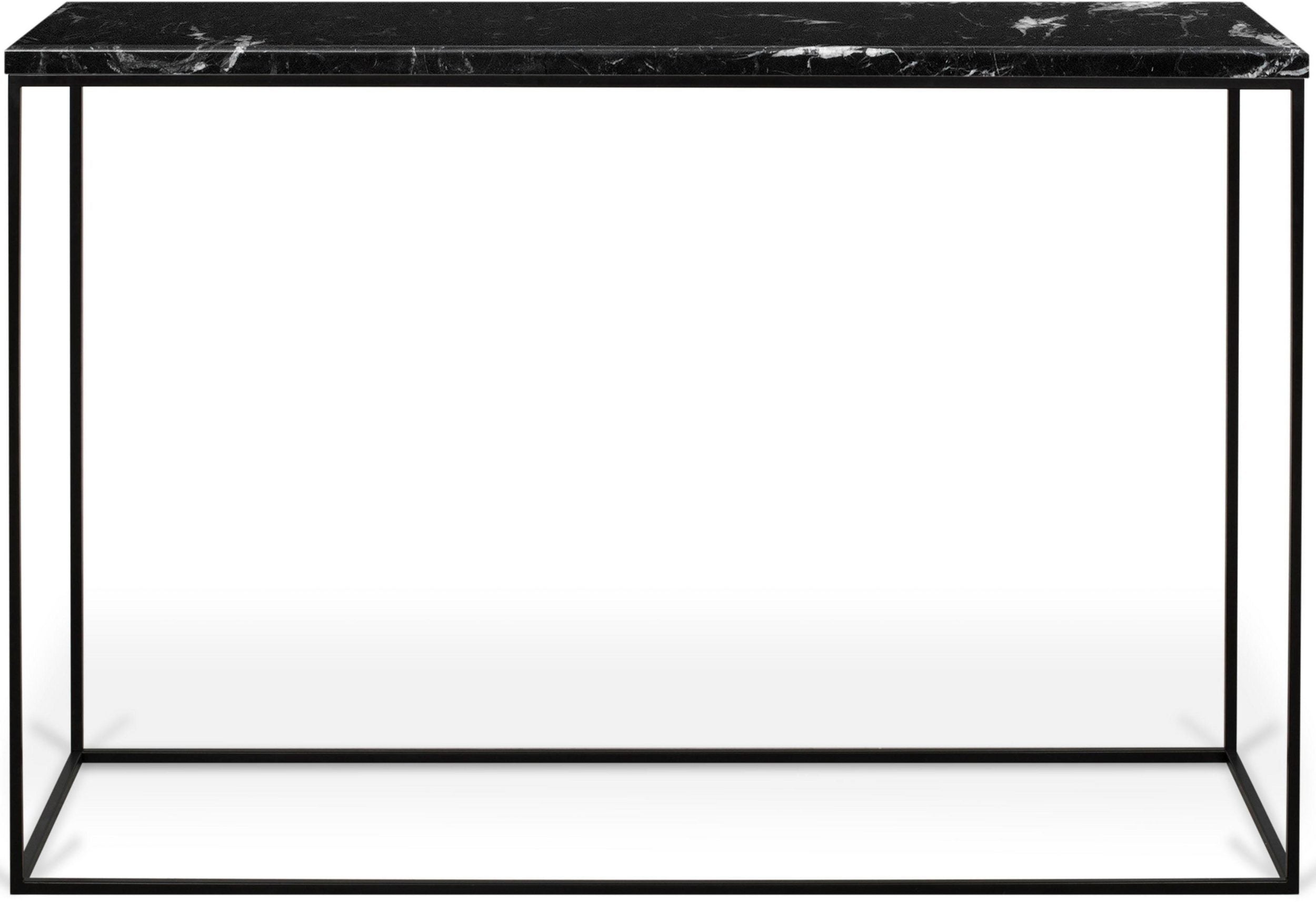 Consolă Gleam 120 cm, blat marmură negru Arboteca