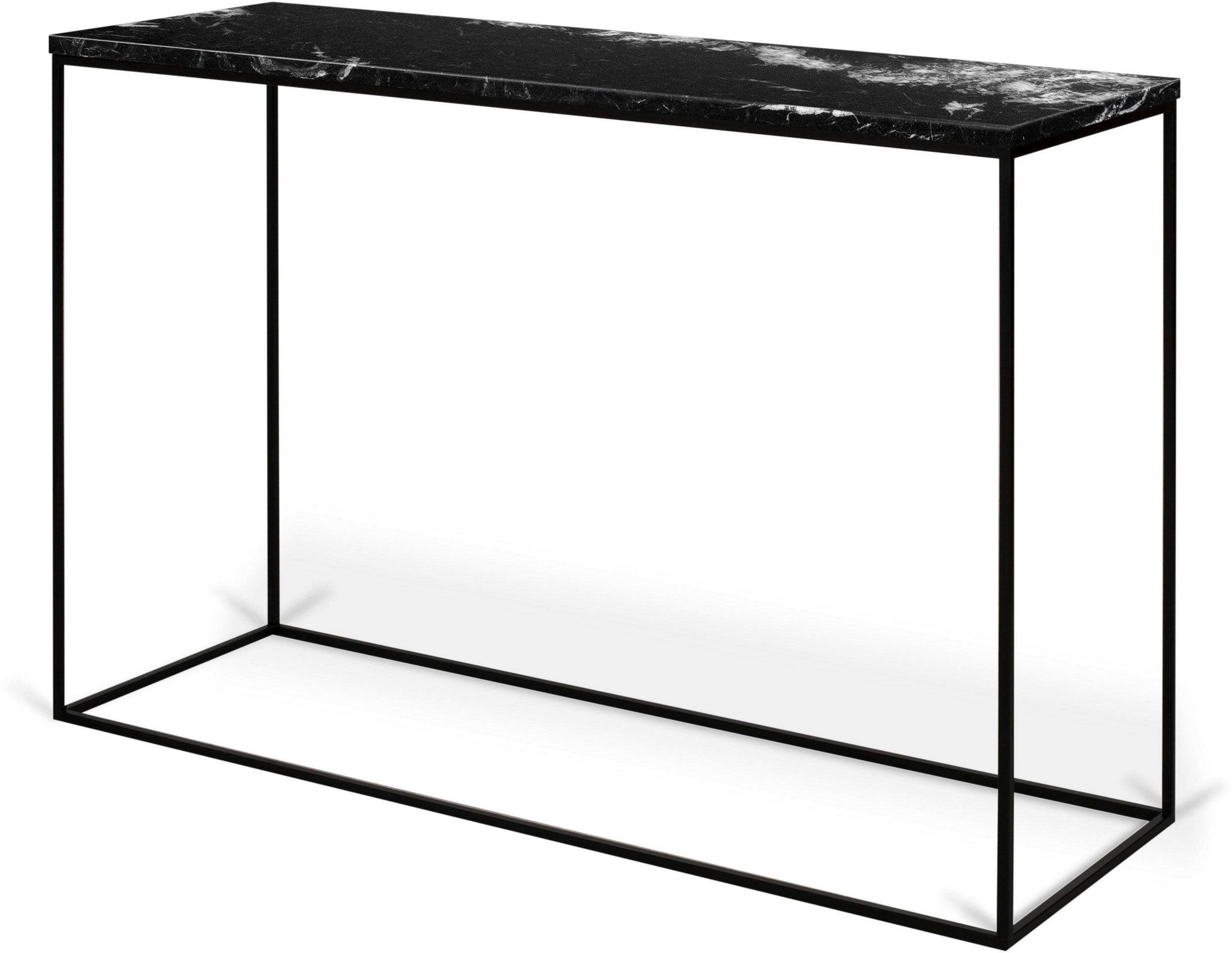 Consolă Gleam 120 cm, blat marmură negru Arboteca