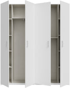 Dulap Forte cu 4 uși, alb, 177×210×42 cm, adâncime redusă Arboteca