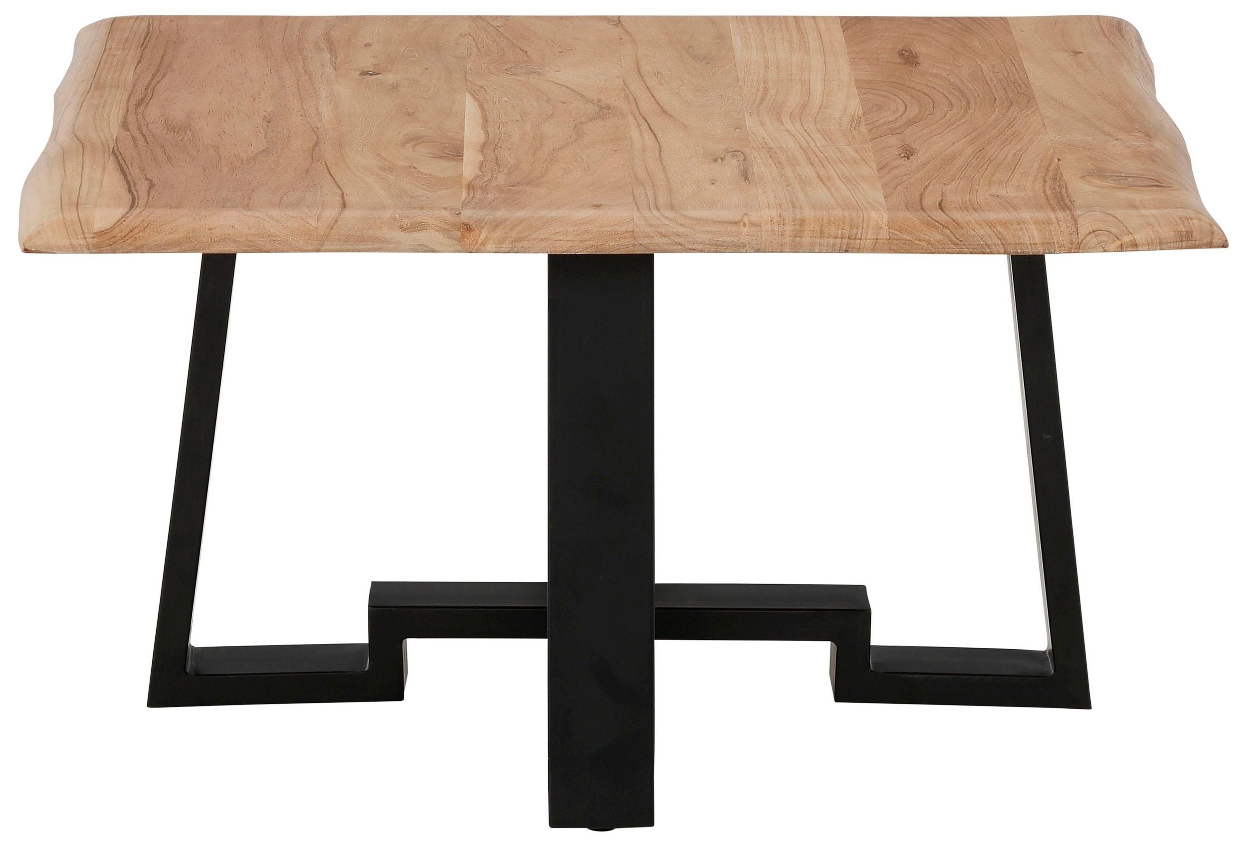 Măsuță de cafea Cantu, bat lemn masiv , picioare metalice , 80 cm latime Arboteca