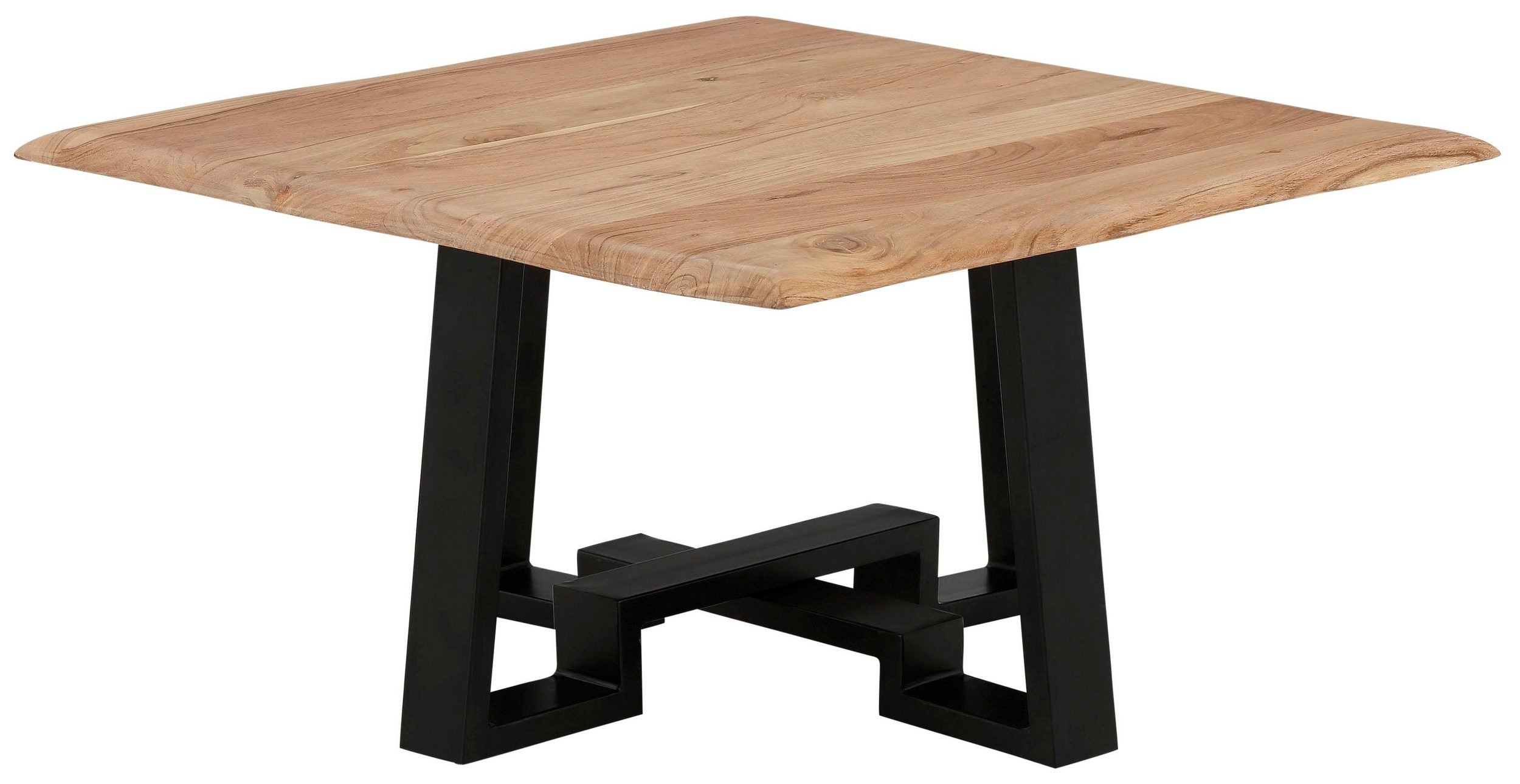 Măsuță de cafea Cantu, bat lemn masiv , picioare metalice , 80 cm latime Arboteca