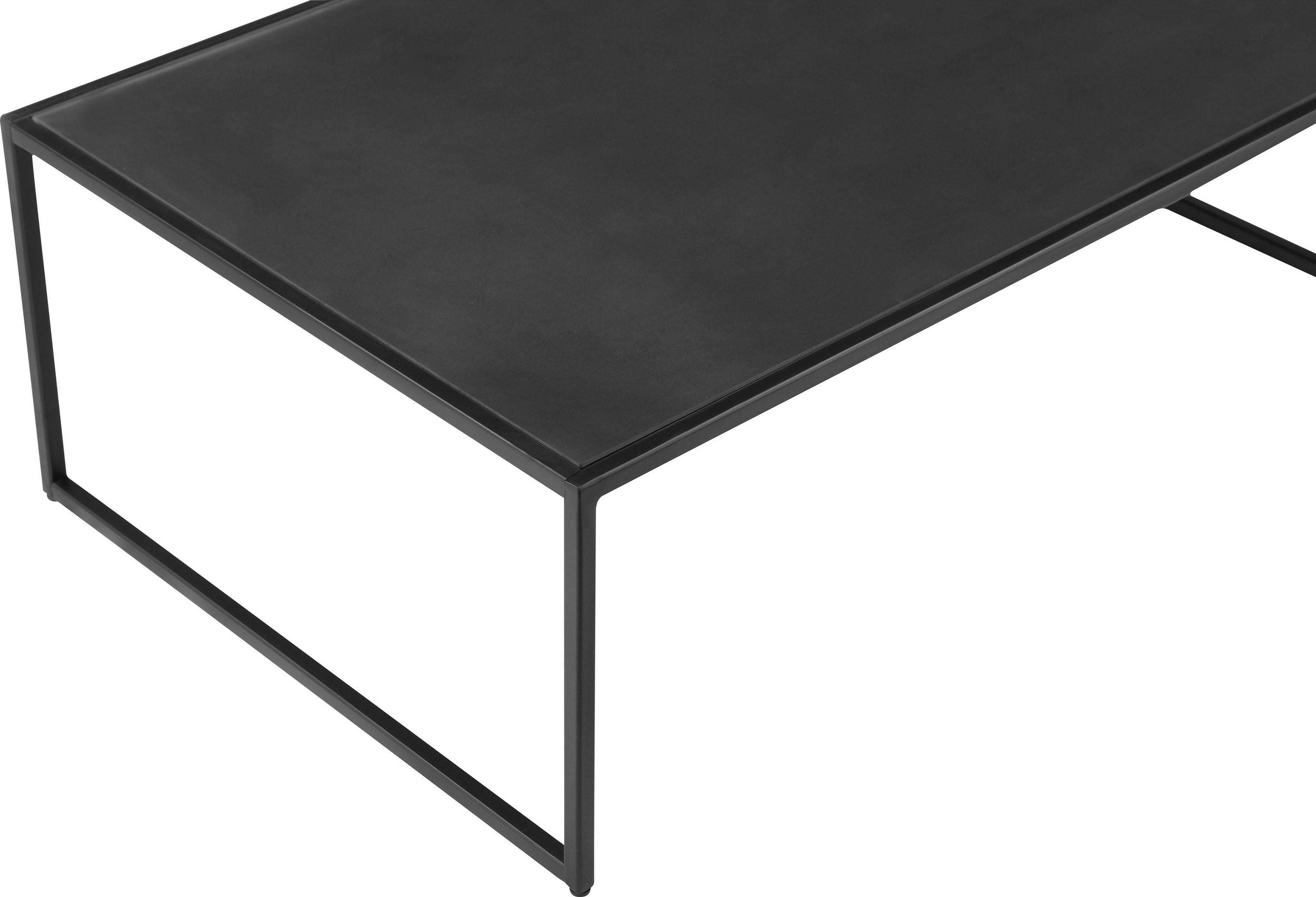 Măsuță de cafea Tischlein Deck Dich, metal, negru , 80 cm latime Arboteca