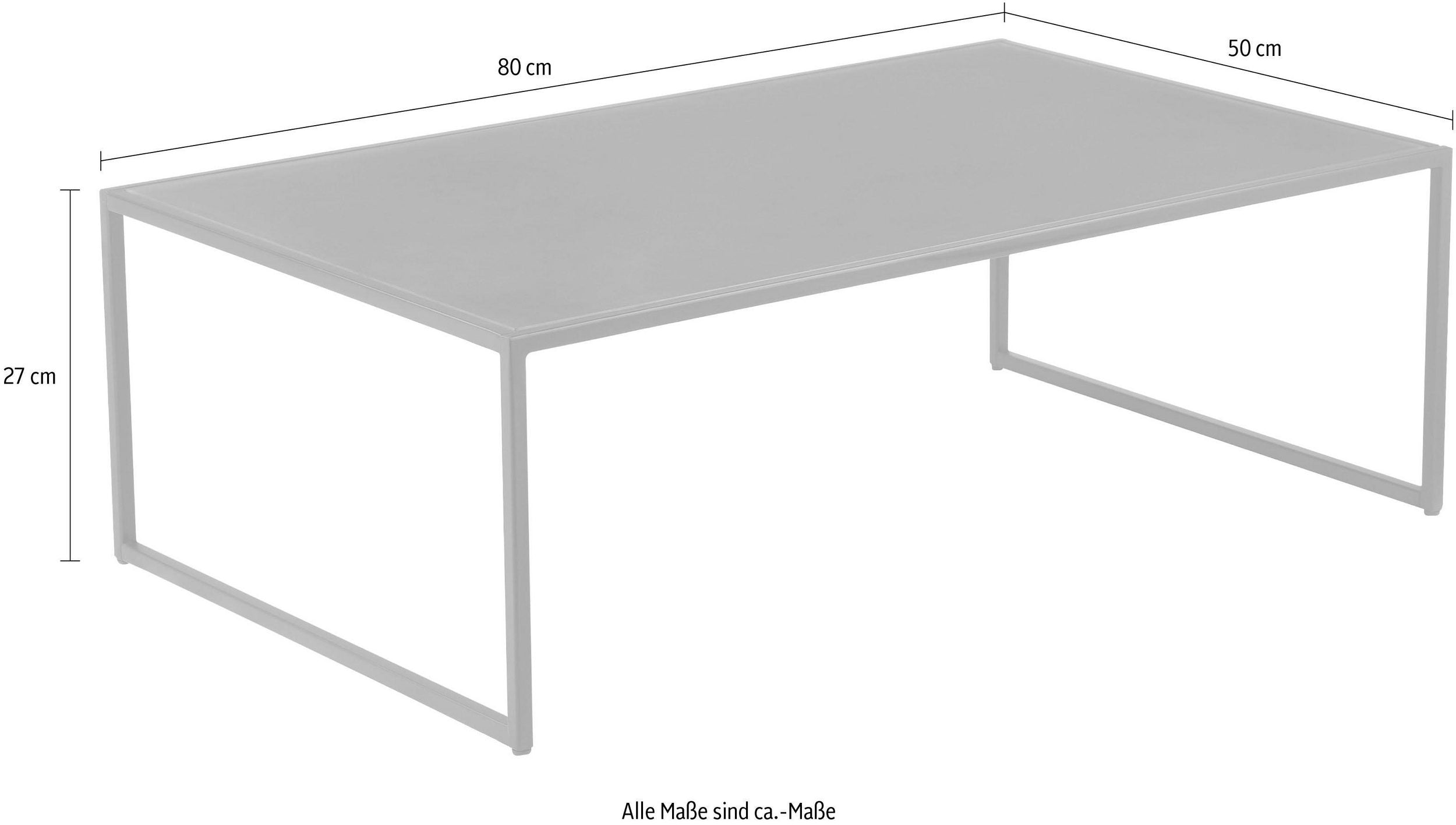 Măsuță de cafea Tischlein Deck Dich, metal, negru , 80 cm latime Arboteca