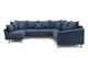Colțar Panoramic Extensibil JULIET, cu ladă de depozitare, variante stânga/dreapta, 316x246x95 cm - Prestigehome.ro - Canapea - Prestige #color_Albastru-Inchis-Como