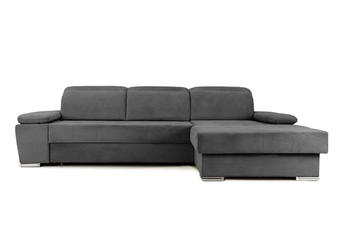 Colțar Extensibil TRENDY, cu ladă de depozitare, cu tetiere reglabile, variante stânga/dreapta 295x170x105 cm Prestige Home