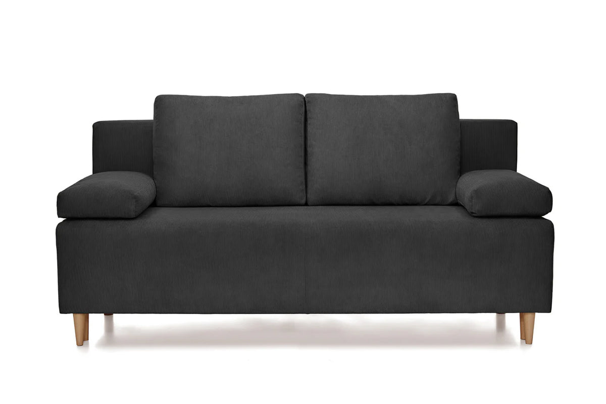 Canapea Extensibilă 3 locuri CANDY, cu ladă de depozitare, 190x95x100 cm Antracit-Fjord Prestige Home