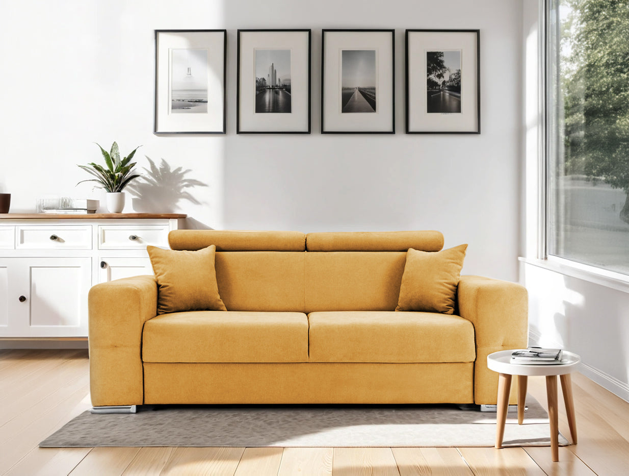 Canapea Fixă 2 locuri BELLAGIO, cu tetiere reglabile, 205x100x100 cm Prestige Home
