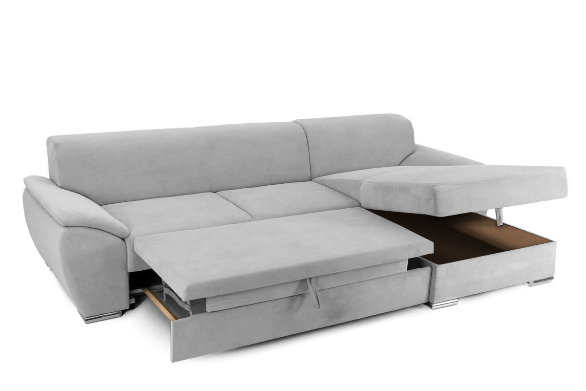 Colțar Extensibil PICASSO, cu ladă de depozitare, variante stânga/dreapta 295x168x80 cm Prestige Home