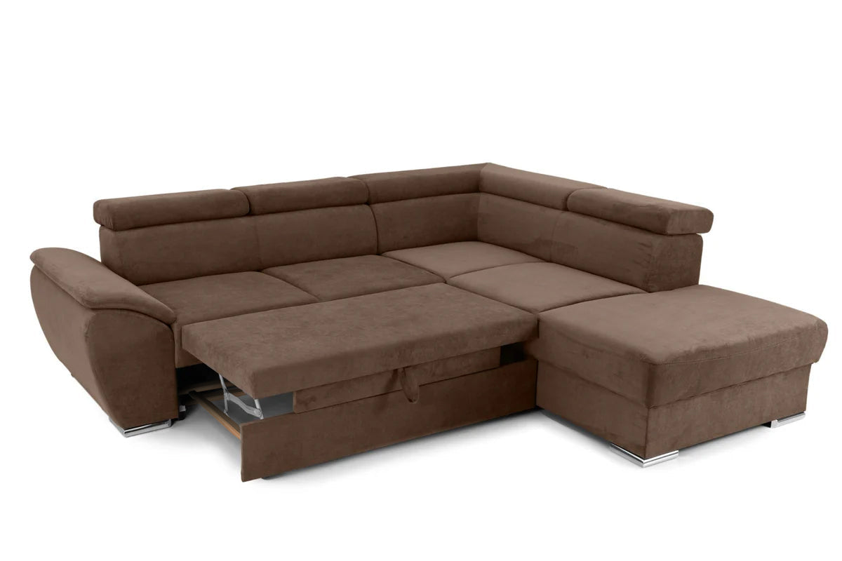 Colțar Extensibil CUBA, cu tetiere reglabile, variante stânga/dreapta 266x232x80 cm Prestige Home