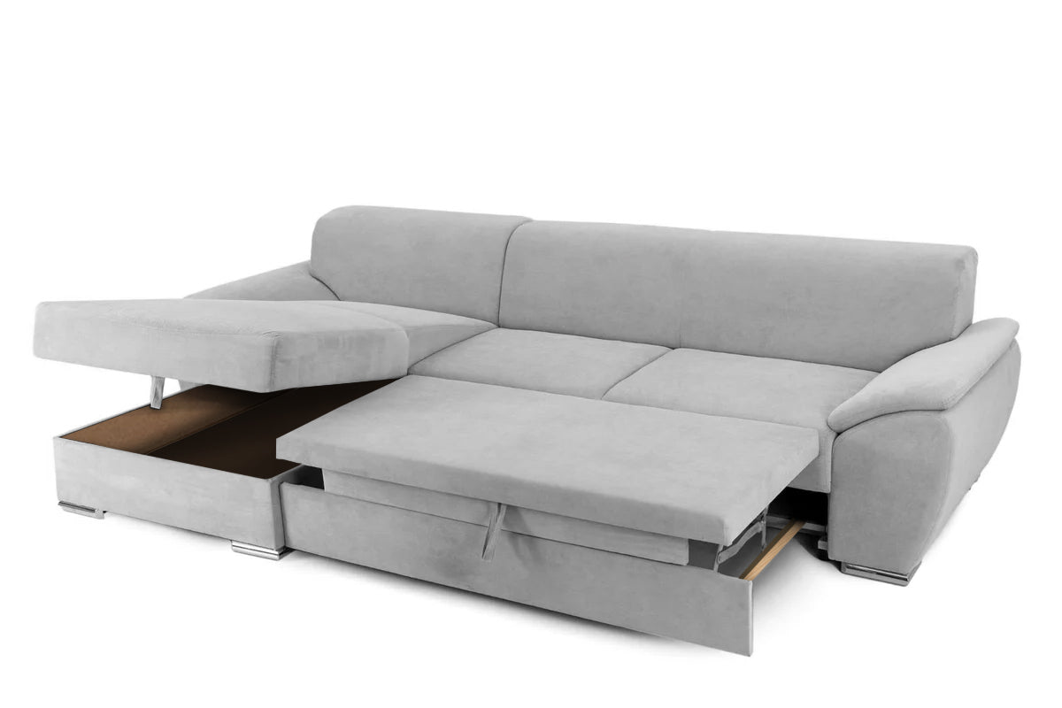 Colțar Extensibil PICASSO, cu ladă de depozitare, variante stânga/dreapta 295x168x80 cm Prestige Home