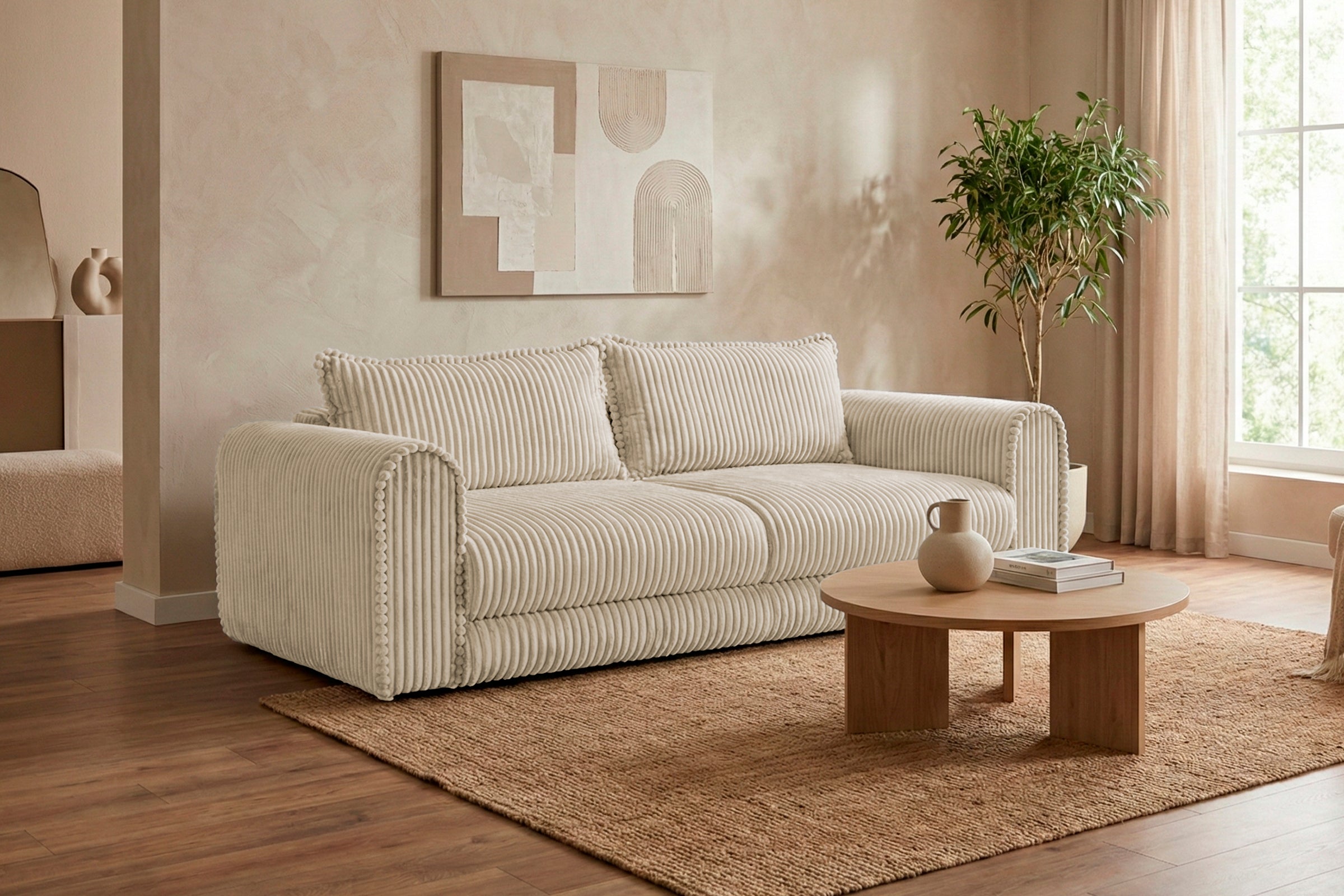 Canapea Extensibilă 3 locuri FELLINI, cu ladă depozitare, 243x108x90 cm Prestige Home