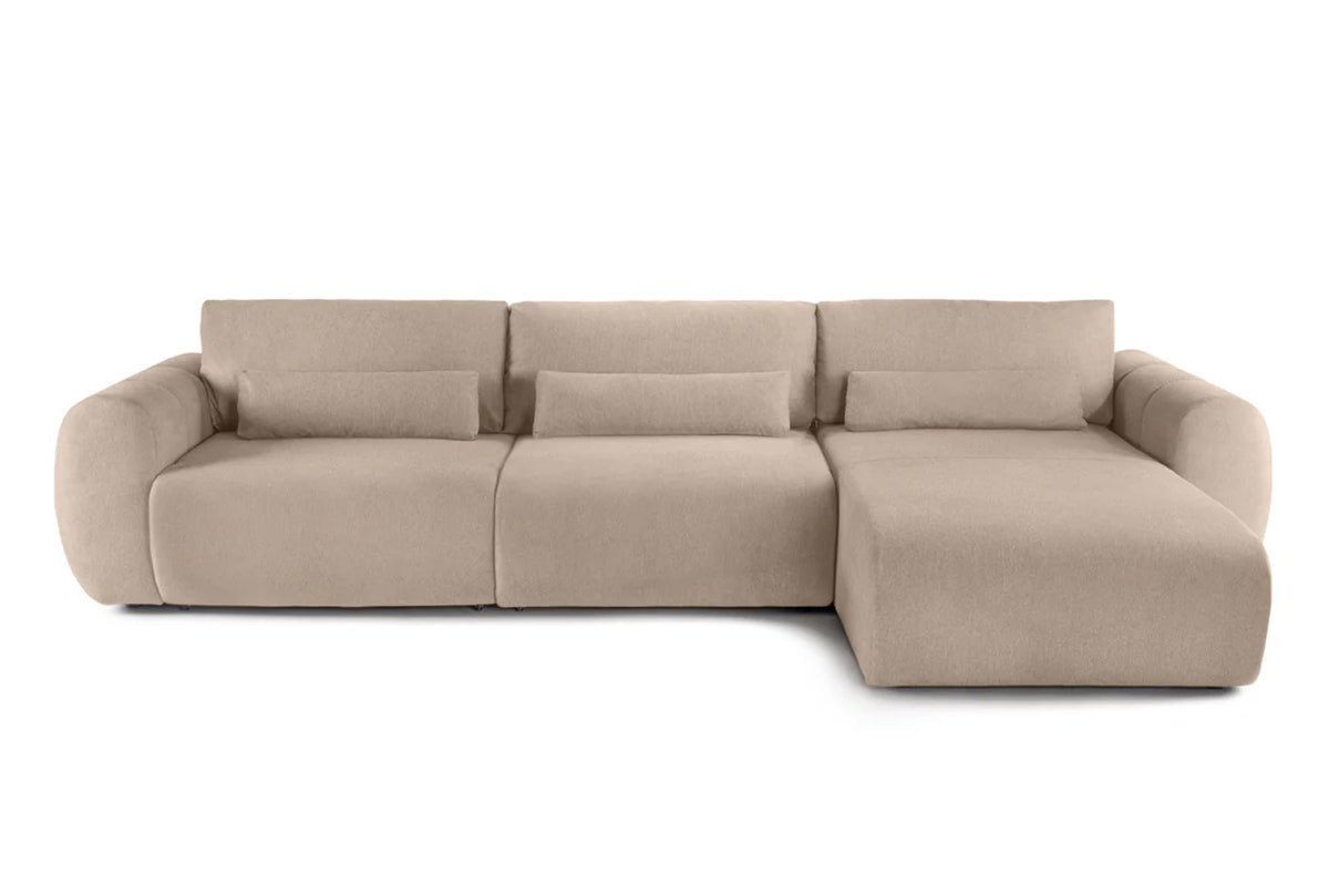 Colțar Extensibil VERSA, cu 2 lăzi depozitare, șezlong interschimbabil, 357x190x87 cm, #color_Bej-Loft