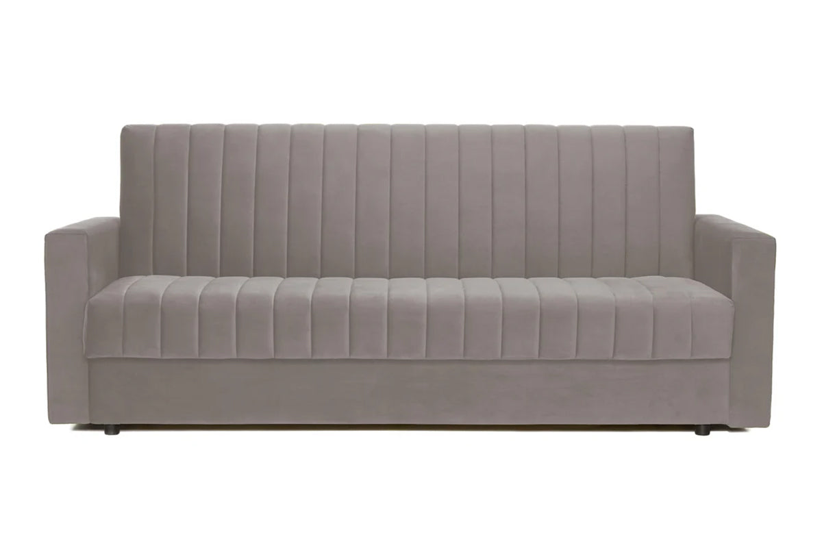 Canapea Extensibilă 3 locuri EMERALD, cu ladă de depozitare, 215x70x90 cm Velutto-Gri Prestige Home