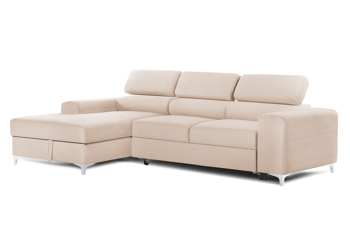 Colțar Extensibil LOFT NEW, cu lada depozitare, tetiere reglabile, 290x170x95 cm Prestige Home