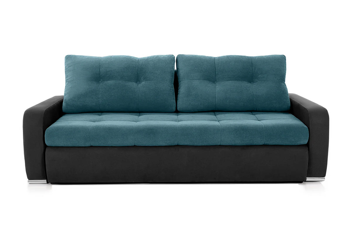 Canapea Extensibilă 3 locuri VENETIA, cu ladă de depozitare, 220x100x90 cm Albastru-Verzui-Gri-Inchis-Enjoy Prestige Home