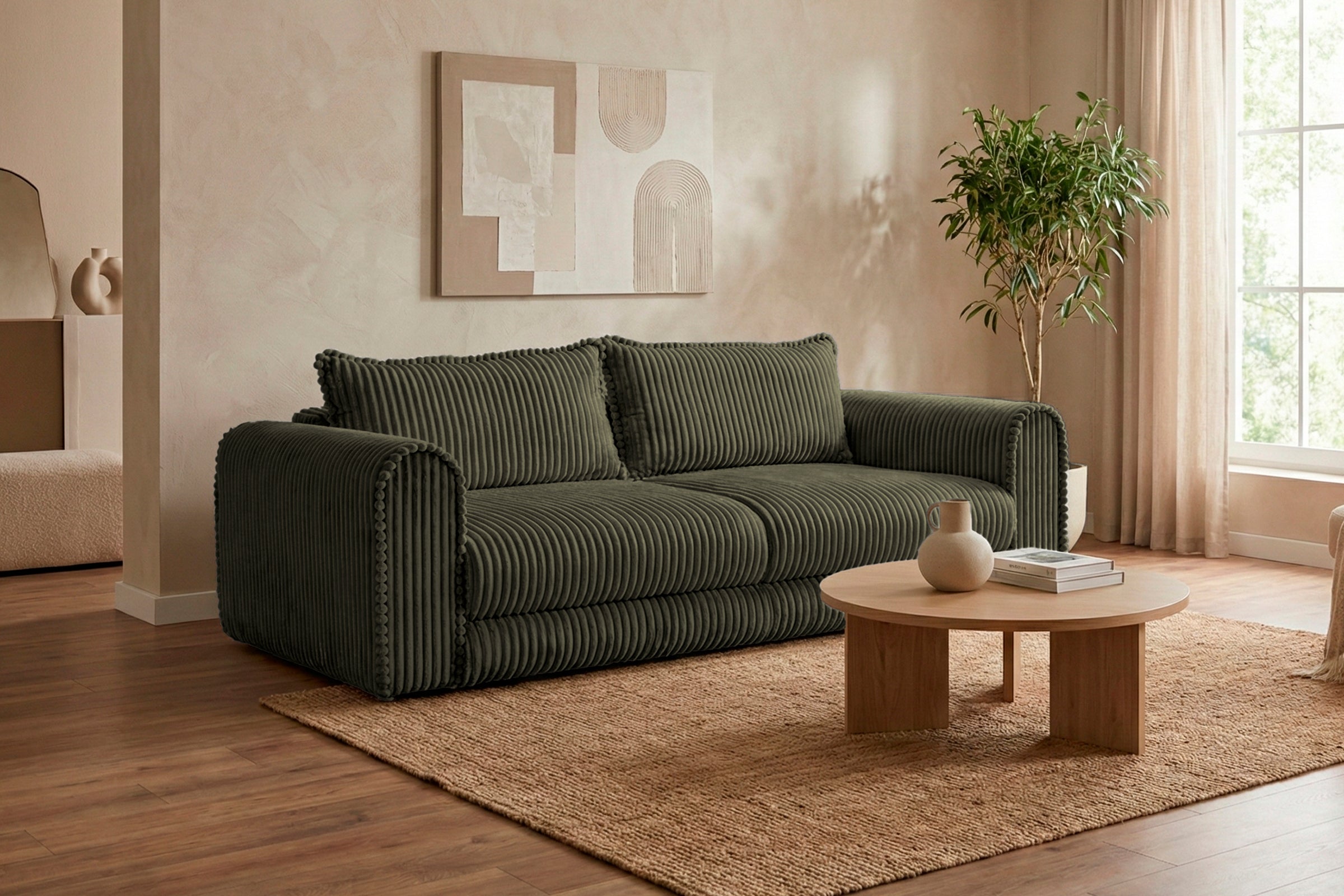 Canapea Extensibilă 3 locuri FELLINI, cu ladă depozitare, 243x108x90 cm Prestige Home
