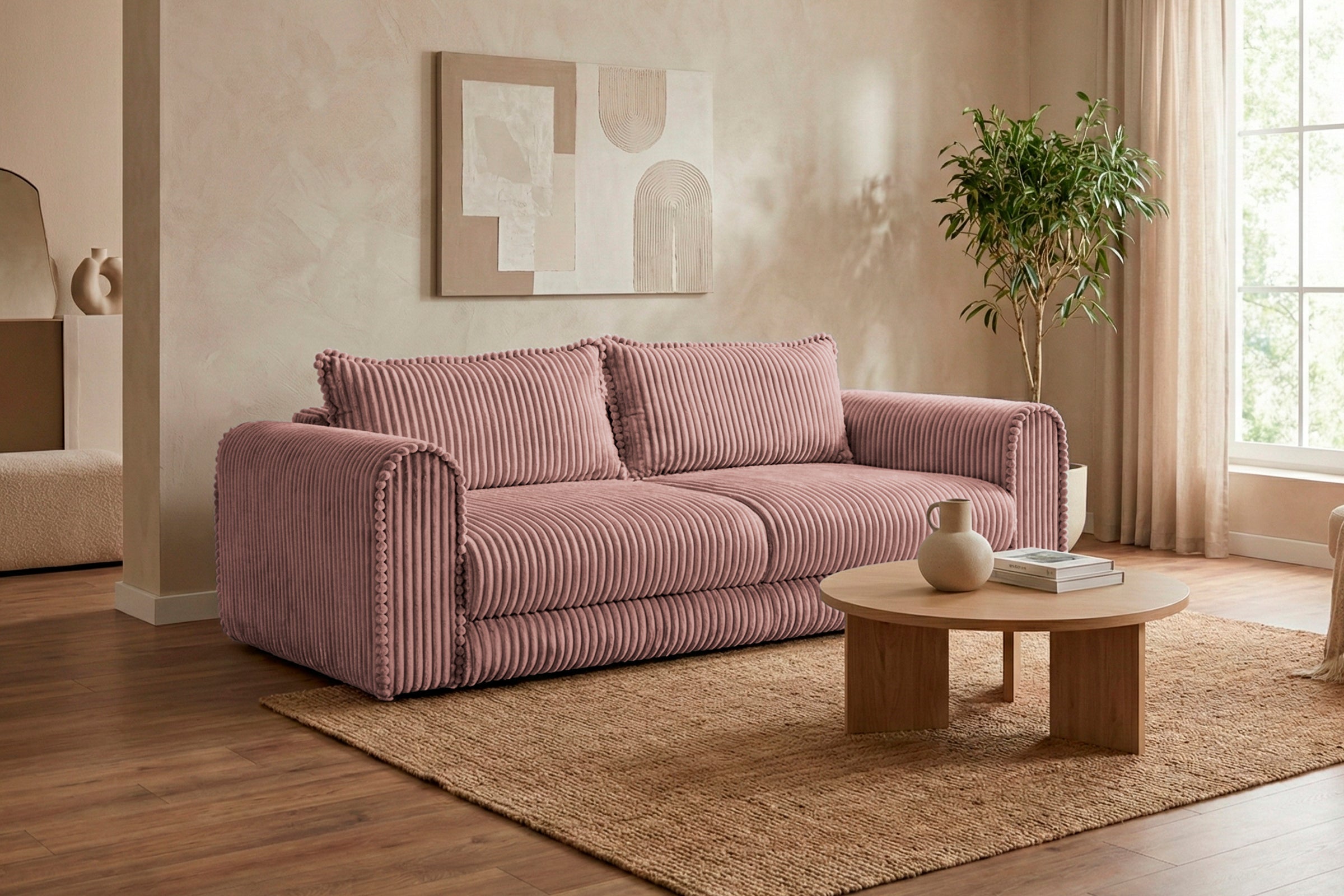 Canapea Extensibilă 3 locuri FELLINI, cu ladă depozitare, 243x108x90 cm Prestige Home