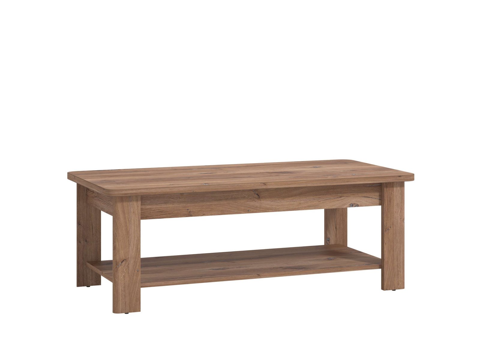 Masă de cafea Jersey cu raft, stejar, 124×45×60 cm Arboteca