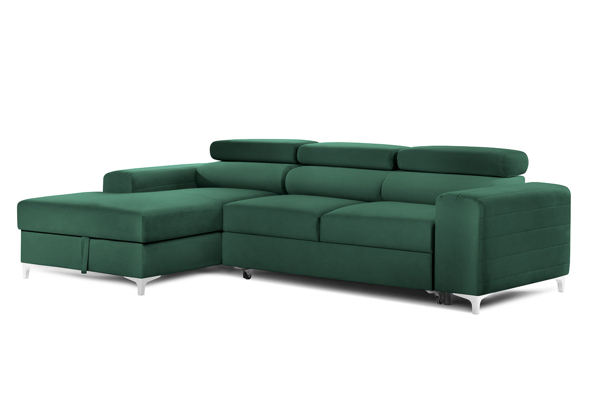 Colțar Extensibil LOFT NEW, cu lada depozitare, tetiere reglabile, 290x170x95 cm Prestige Home