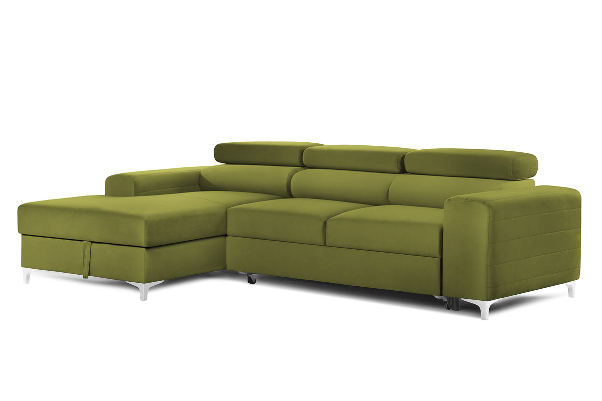Colțar Extensibil LOFT NEW, cu lada depozitare, tetiere reglabile, 290x170x95 cm Prestige Home