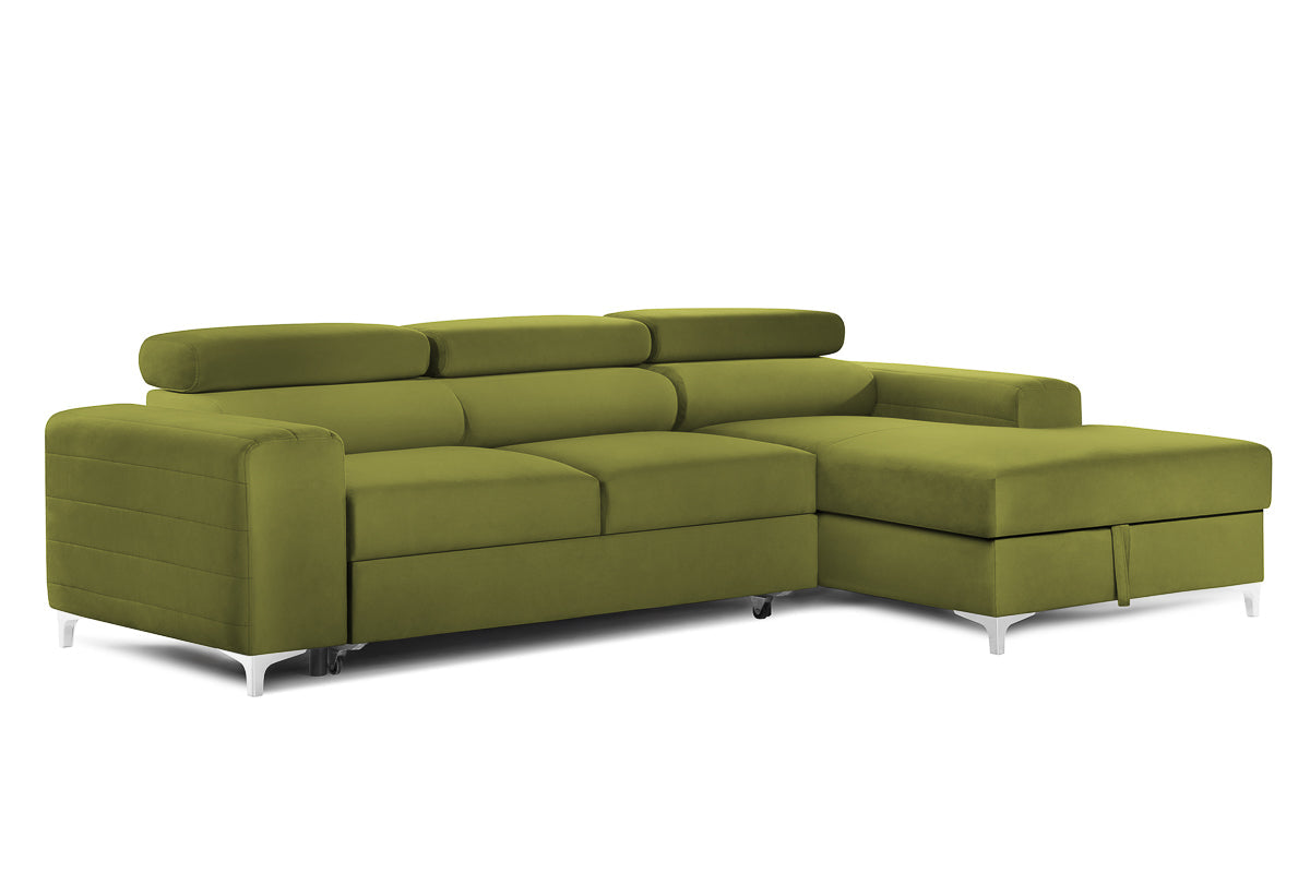 Colțar Extensibil LOFT NEW, cu lada depozitare, tetiere reglabile, 290x170x95 cm Prestige Home
