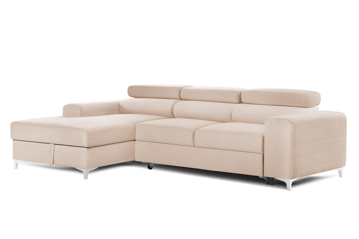 Colțar Extensibil LOFT NEW, cu lada depozitare, tetiere reglabile, 290x170x95 cm Prestige Home