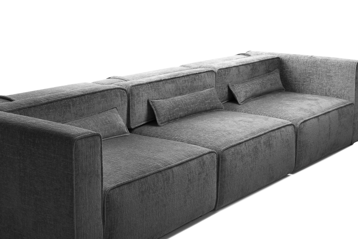 Canapea Extensibilă 5 locuri ZANETTO, cu 3 lăzi depozitare, 340x103x70 cm Prestige Home