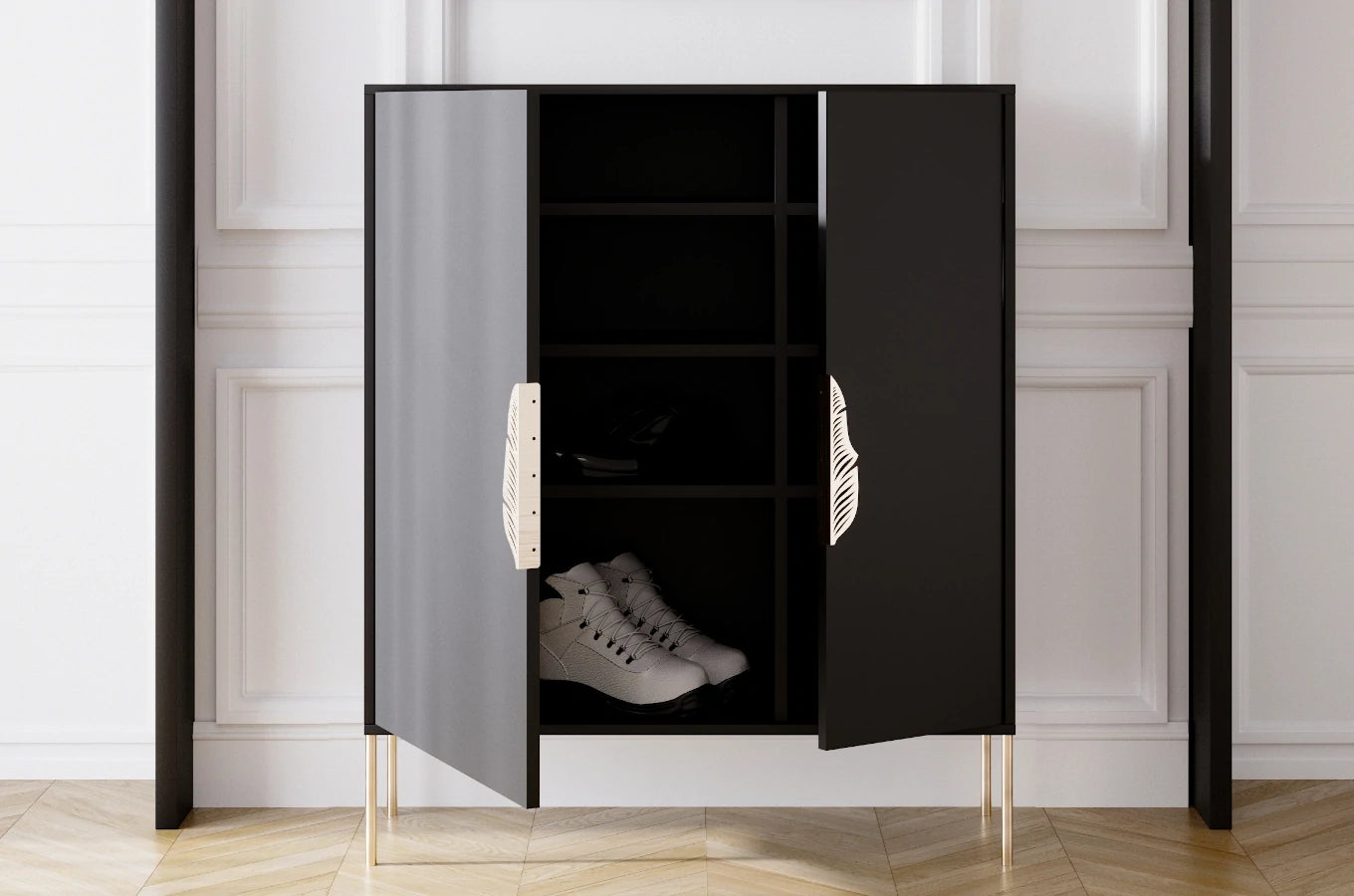 Pantofar Ayana, Negru/Auriu Arboteca