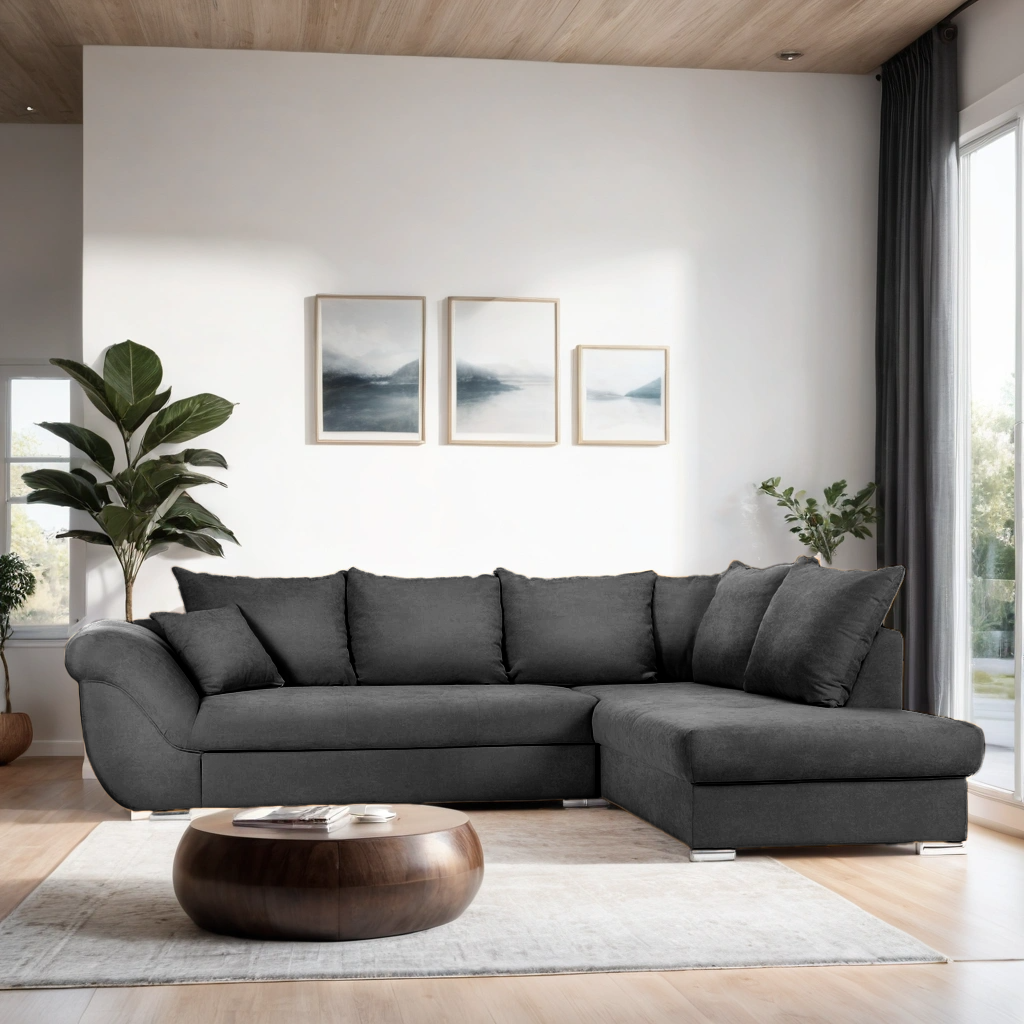 Colțar Extensibil SANTOS, variante stânga/dreapta, 295x215x80 cm Prestige Home