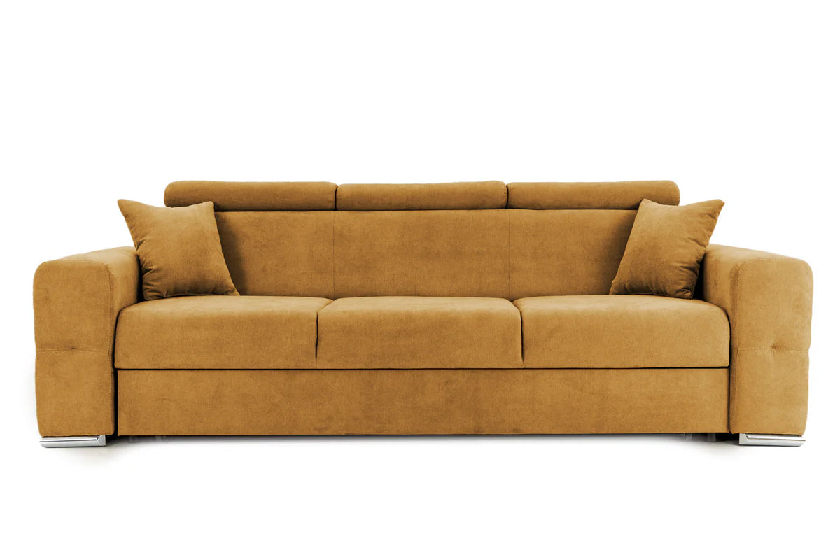 Canapea Extensibilă 3 locuri BELLAGIO, cu tetiere reglabile, 242x95x99 cm Mango-Enjoy Prestige Home
