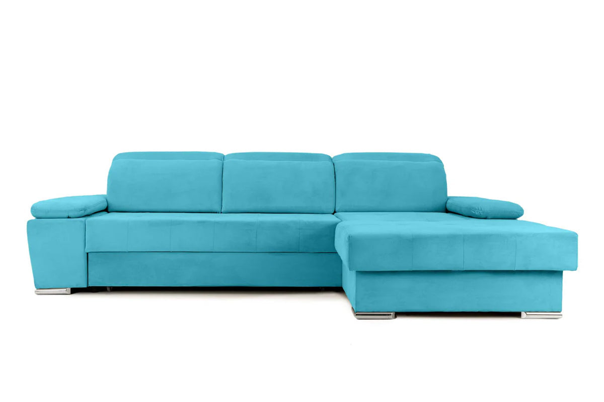 Colțar Extensibil TRENDY, cu ladă de depozitare, cu tetiere reglabile, variante stânga/dreapta 295x170x105 cm Prestige Home