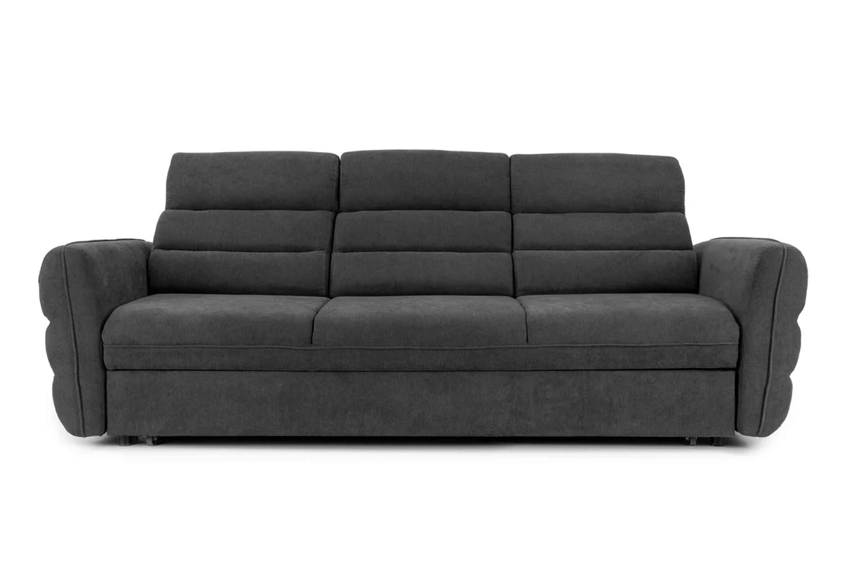 Canapea Extensibilă 3 locuri TENERIFE, cu tetiere reglabile, 230x95x100 cm Gri-Inchis-Enjoy Prestige Home