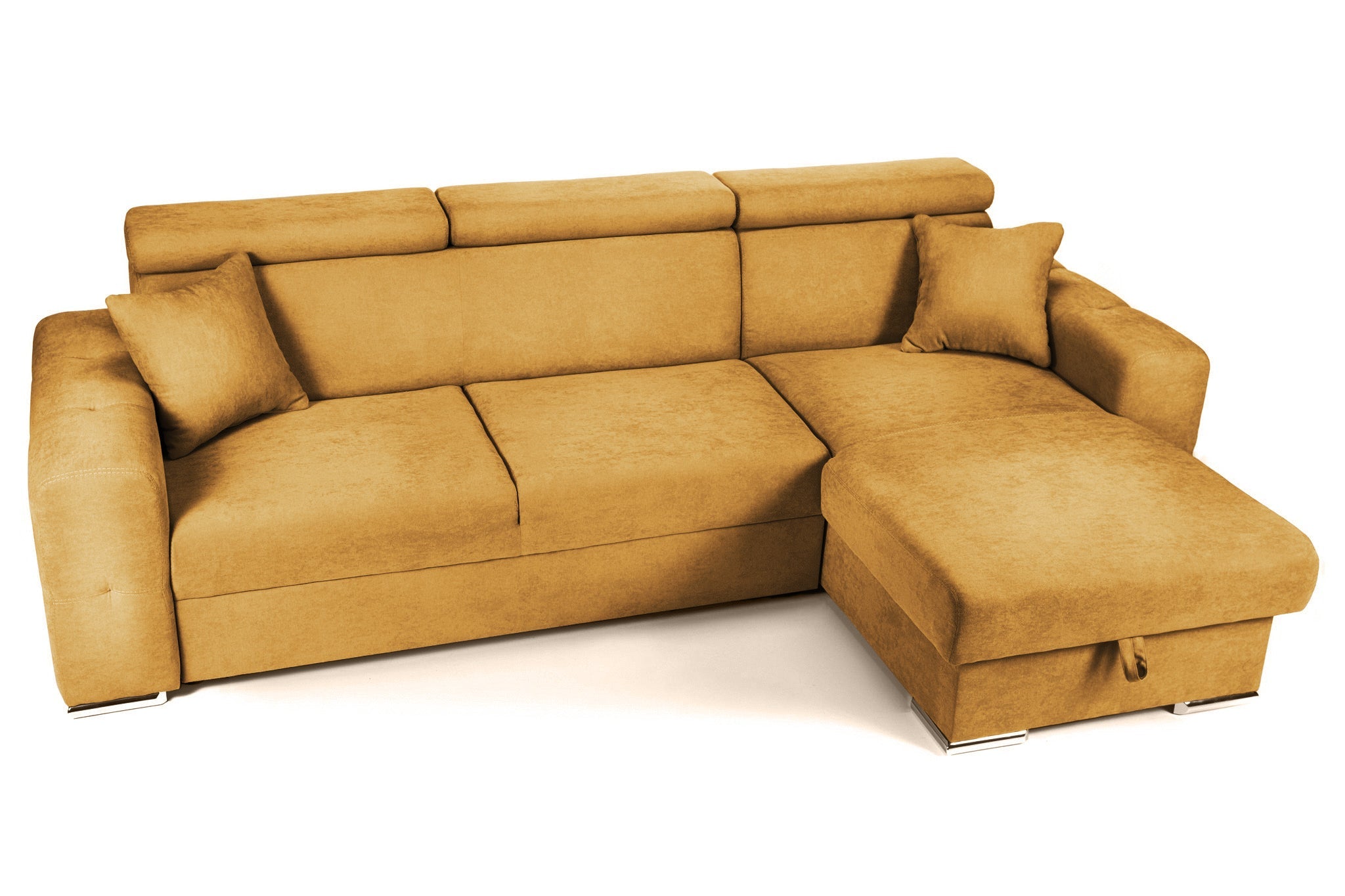 Colțar Extensibil BELLAGIO, șezlong interschimbabil, cu ladă de depozitare, cu tetiere reglabile, 280x170x100 cm Prestige Home