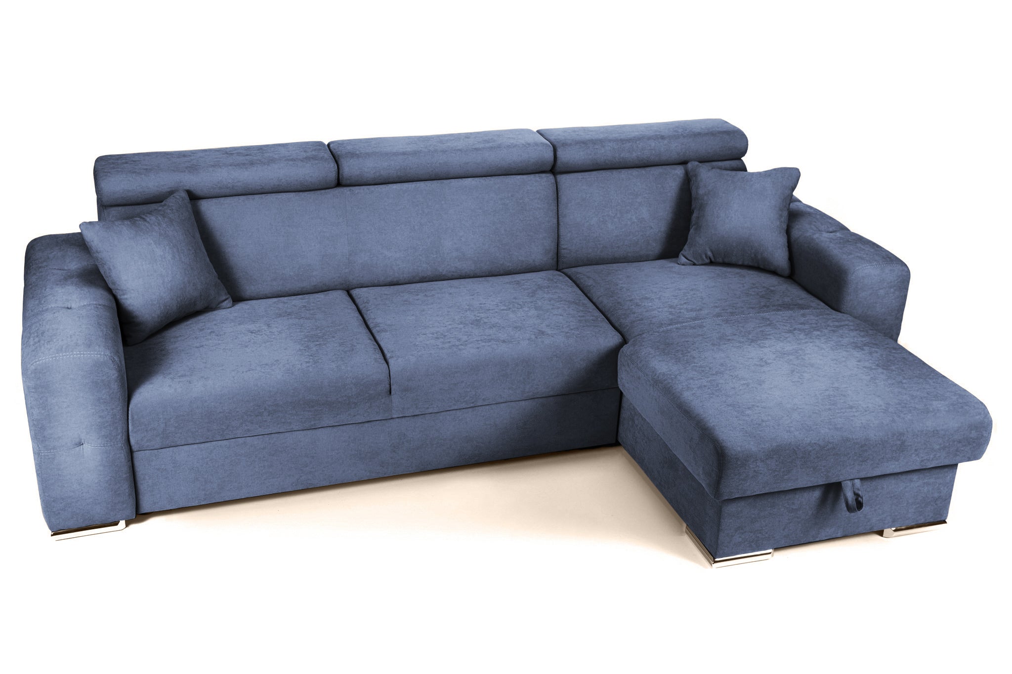 Colțar Extensibil BELLAGIO, șezlong interschimbabil, cu ladă de depozitare, cu tetiere reglabile, 280x170x100 cm Prestige Home