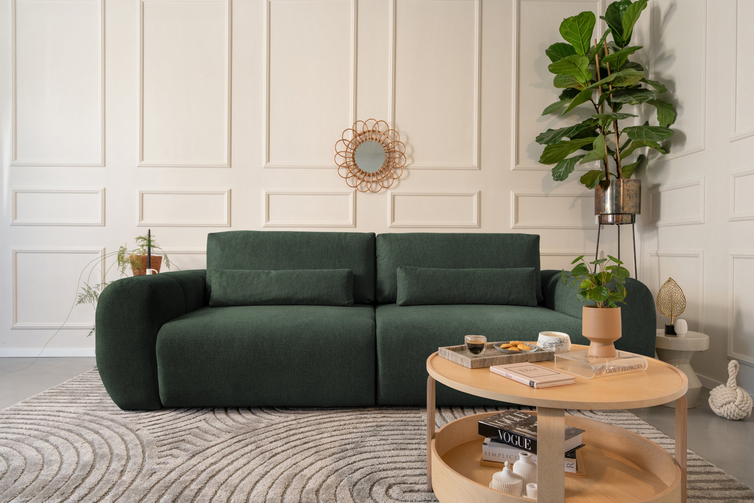 Canapea Extensibilă 3 locuri VERSA, cu 2 lăzi depozitare, 260x110x85 cm Prestige Home