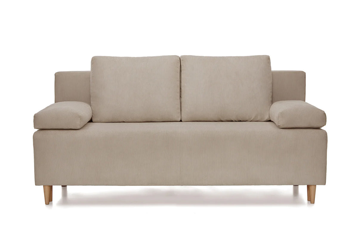 Canapea Extensibilă 3 locuri CANDY, cu ladă de depozitare, 190x95x100 cm Bej-Fjord Prestige Home