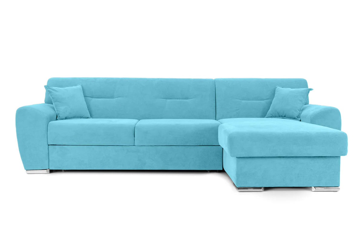 Colțar Extensibil ASTORIA, cu ladă de depozitare, variante stânga/dreapta 281x168x85 cm Turcoaz-Enjoy Dreapta Prestige Home