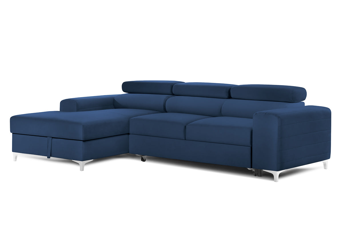 Colțar Extensibil LOFT NEW, cu lada depozitare, tetiere reglabile, 290x170x95 cm Prestige Home