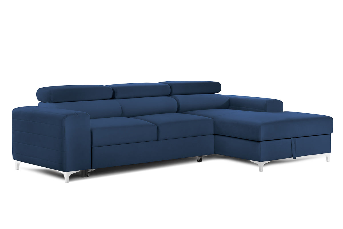 Colțar Extensibil LOFT NEW, cu lada depozitare, tetiere reglabile, 290x170x95 cm Prestige Home