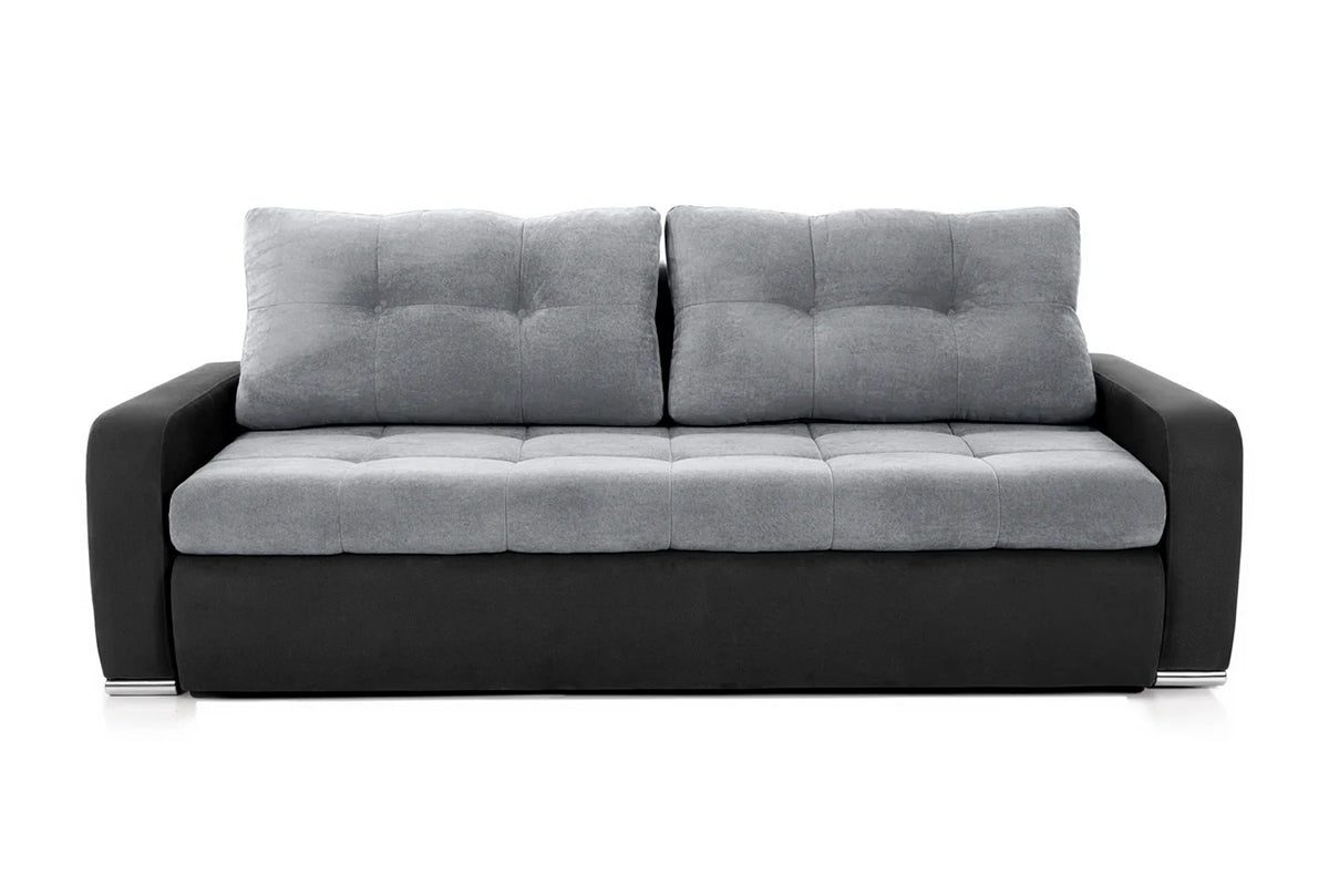 Canapea Extensibilă 3 locuri VENETIA, cu ladă de depozitare, 220x100x90 cm Gri-Deschis-Gri-Inchis-Enjoy Prestige Home